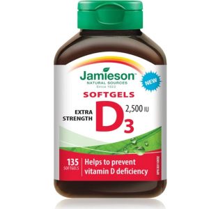 Jamieson Vitamin D3 2500iu Softgels 135`s