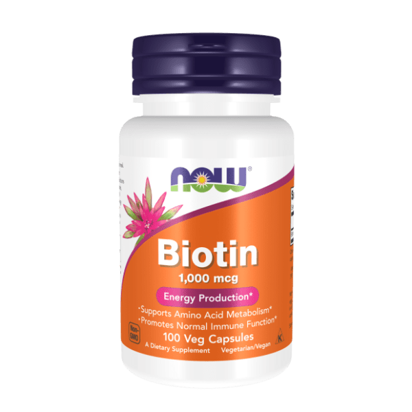 NOW Biotin 1000mcg Vegetable Capsules - 100s