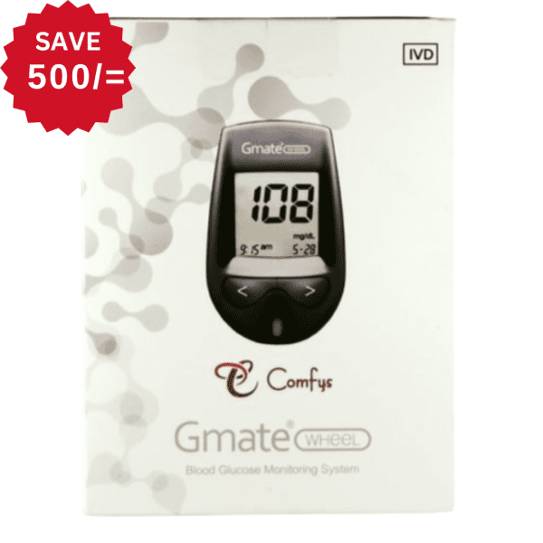Glucometer + 50 Comfys Gmate Strips + 110 lancets